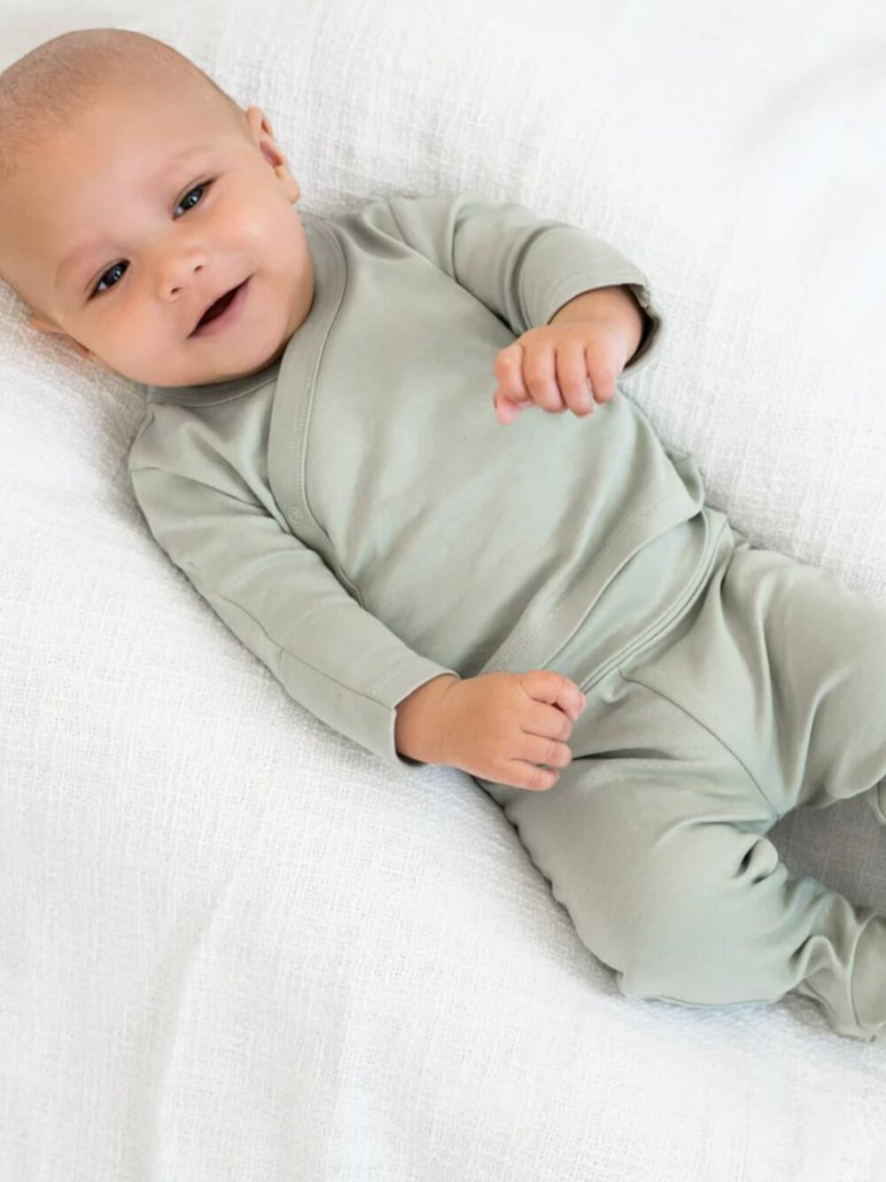 Colored Organics Riley 2 Piece Kimono Wrap Top and Pant Set Size 0-3M